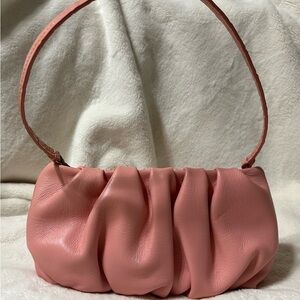 Staud Bean Convertible Pink Leather Bag/Clutch